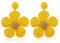 TOFBS Ohrringe für Damen Boho Persönlichkeit Statement Baumeln Rattan Blume Ohrringe Groß Hypoallergene Hawaiian Holiday Style Modeschmuck(Gelb)