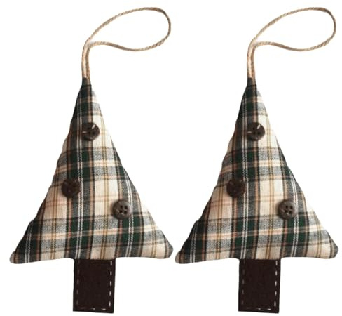 Weihnachtsanhänger aus Stoff 2024, Ornamente aus Stoff für Weihnachtsbaum, Wanddekoration, lustiger Anhänger, 2 x Auto-Ornament aus Stoff, Weihnachtsbaum-Dekoration, Urlaubsanhänger, Taschenanhänger