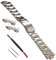 WEITINGKKK Uhrenarmband mit Schnellverschluss, 316L gebürsteter massiver Edelstahl 18 mm 19 mm 20 mm 21 mm Silber Vintage Oyster gebogenes Ende Uhrenarmband Band Armband passen(19mm)
