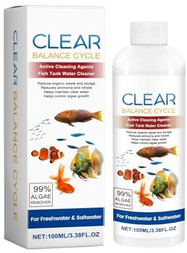 100ML Wasseraufbereiter für Aquarium Süßwasseraquarien Fischgerechtes und naturnahes Aquariumwasse,Wasserreinigung für Leitungswasser in Süßwasseraquarien, für Aquariumwasser