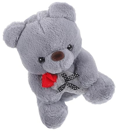 Toddmomy Kuscheltier Bär mit Rosen Plüschbär für Valentinstag Süßes Stofftier für Liebeserklärung Dekoratives für Schlafzimmer und Wohnzimmer
