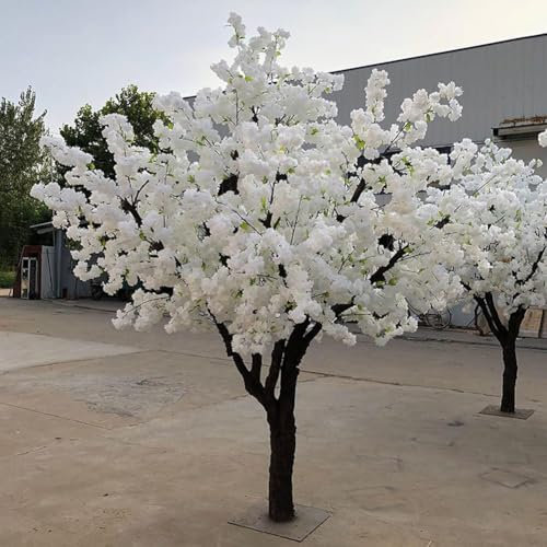2.5 * 2m/98 * 78in,Cerisier Japonais Artificiel Blanc, Cerisier Artificiel en Fleurs - Fait à la Main - pour Intérieur et Extérieur, pour Maison, Bureau, Fête, Mariage