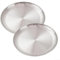 Juego de 2 platos de camping de acero inoxidable para picnic, camping y cocina, diseño apilable (30 x 1,6 cm)