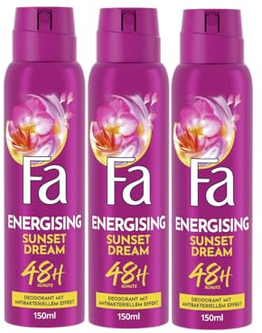 FA Deospray Energising Sunset Dream 3 x 150ml