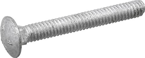Hillman 812581 Hot Dipped Galvanized Carriage Bolt, 3/8 x 3-Inch, Silver, 50-Pack