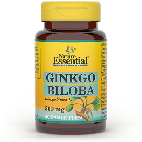 Ginkgo Biloba - 500mg Ginkgo Extrakt + Ginkgo Pulver - Das günstigste hochdosierte Premium Ginkgo auf dem Markt (60 Tabletten)