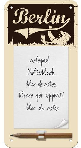 Nostalgic Art Notizblockschild, Bunt