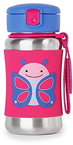 Skip Hop Zoo Stainless Steel Straw Bottle (Butterfly)