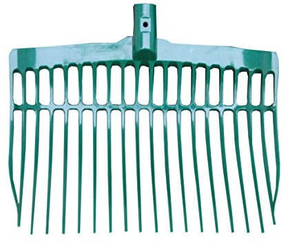 Forcone extra leggero praticamente indistruttibile, flessibile, robusto, per letame, concime, stalle di cavalli, colore: verde