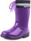Ladeheid Stivali Bambino e Bambina in Gomma PVC Stivaletti Impermeabili per Ragazzi e Ragazze Calzature Antipioggia per Bimbi Resistenti all'Acqua LA-972 (Porpora/Nero 29 EU)
