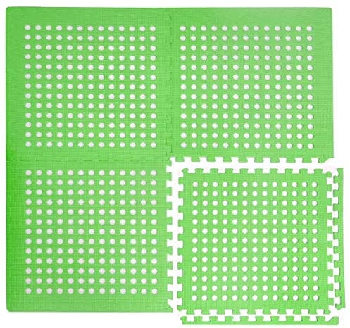 EYEPOWER 4 Große Matten: 1,59m² Poolunterlage - 62 x 62 x 1cm Dicke Poolmatte - Pool Unterlage- Platten für Pool Schutzmatte unter Pool Bodenmatte, Outdoor