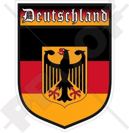DEUTSCHLAND Deutschland Deutscher Schild 100mm Auto & Motorrad Aufkleber, Vinyl Sticker