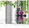 murando Raumteiler Foto Paravent Spa Blumen Orchidee 225x172 cm beidseitig auf Vlies-Leinwand bedruckt Trennwand Spanische Wand Sichtschutz Raumtrenner Home Office Bambus Zen p-B-0034-z-c