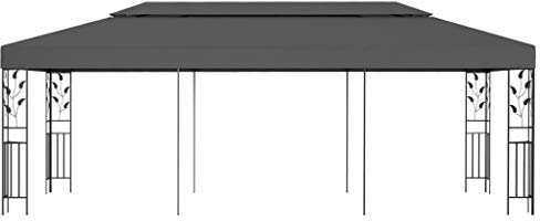 Tidyard Belvédère de Jardin/Chapiteau de Jardin/Tonnelles pergola 3x6 m Anthracite
