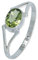 mantraroma Silber Ring Damen 925 Peridot Edelstein grün schlicht modern