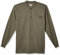 Dickies Men's Long Sleeve Heavyweight Henley Shirt, Military Green Single Dye Heather, Medium
