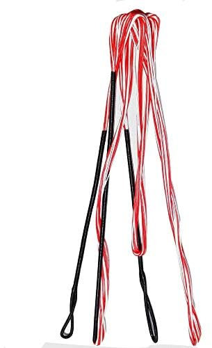 AMEYXGS Bogenschießen 60-70 Zoll Bogensehne Handgefertigte Ersatz-Bogensehne für traditionelles Recurve-Bogen-Langbogen-Zubehör (rot und weiß, 70 Zoll)