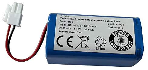 WXKJSHOP 14.8V 2800mAh M26-4S1P Ersatz Akku kompatibel mit ECOVACS Robot Vacuum Cleaner 4INR19/66