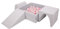KiddyMoon Parque Infantil De Espuma con Cuadrada Piscina De Bolas (200 Bolas) para Niños, Gris Claro: Rosa Claro/Perla/Transparente