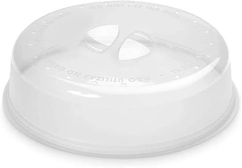 Space Home - Mikrowelle Spritzschutz - Mikrowellen-Deckel - Mikrowellenabdeckhaube - Microwave Cover - Mikrowellen Abdeckung - Mikrowellen Schutzdeckel - BPA-frei - Transparent - Ø 26 cm