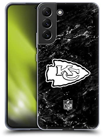 Head Case Designs Offizielle NFL Marmor Kansas City Chiefs Artwork Gelhülle [Militärischer Schutzgrad] Kompatibel Mit Samsung Galaxy S22+ 5G Und Kompatibel Mit MagSafe