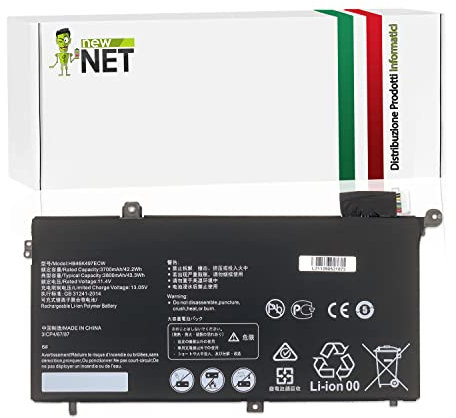 new net Batteries - Batteria Compatibile con Huawei MateBook D(i5/8G/128G 1TB) MateBook D(i5/8G/128G 500G) [ 11.4 V - 3700 mAh - 42.2 Wh ]