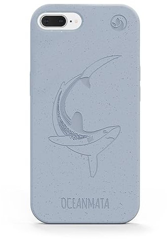 Oceanmata - iPhone 8 Plus / 7 Plus / 6 Plus Hülle- Design - Cover iPhone - Biologische Apple iPhone Hülle Ozean Plastik (Sharkgrey)