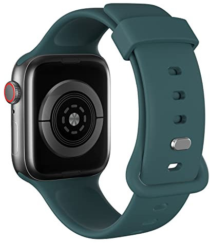 AOTUAO Cinturino Compatibile con Apple Watch Cinturino 41mm 40mm 38mm, Sportivo Silicone Cinturini di Ricambio per iWatch 9 8 7 6 5 4 3 2 1 SE, Dark Green