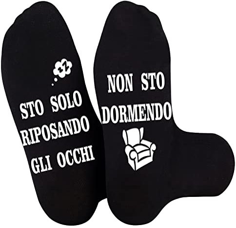 Merclix Idee Regalo Papà Calzini Uomo Divertenti 43-46 Regali Uomo Compleanno Fidanzato Nonno Marito Nipote Natale Festa Del Papà San Valentino