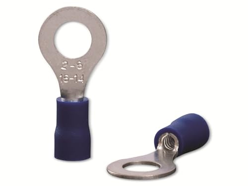 Quadrios 22C448 Ringkabelschuh Querschnitt (max.)=2.5 mm² Loch-Ø=6.5 mm Teilisoliert Blau 1 Set