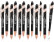 OXYEFEI Rosegold Kugelschreiber mit Gravur, 1mm 12Farben Optional mit Stiftspitze Personalisierte Stifte Hochwertig Metall Touchpen mit Text Muster oder Logo für Touchscreens(12 Stück, Schwarz)