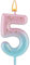 LUTER Farbverlaufs Zahlen Buchstaben Kerze, rosa-Blaue Farbverlaufs-Geburtstagskerzen für Kuchen Ziffern Buchstaben Geburtstagskerzen Dekoration für Geburtstag Partys Hochzeit (5)