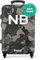 NoBoringSuitcases.com® Koffer personalisiert, 67x43x25cm - Reisekoffer Groß - Koffer Mittelgroß, Koffer Hartschale - Hartschalenkoffer - Grünes Tarnmuster mit Sandfarbe - Koffer mit Namen Initialen