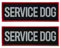 FITZNORA 2-teiliges reflektierendes Servicehunde-Patch-Set mit Klettverschluss, bestickter Rand mit gedruckten Buchstaben, Patch für Hundeweste, Geschirr (11,9 x 3,8 cm)