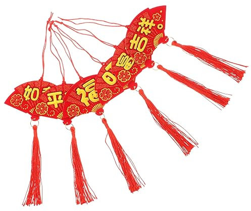 ifundom 6st Weihnachtsbaum Deko Hänger Hängendes Goldmünzen Ornamente Dekohänger Frühlingsfest-knotenanhänger Ca Chinesische Neujahrsdekoration 2024 Wanddeko Büro Bonsai Requisiten Flanell