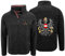 Hoamatkult Österreich Kultjacke ohne Kapuze Herren - das Original - Österreich Adler Strickfleece Jacke - Jacke mit Österreich Adler Stick (XX-Large, Schwarz-Meliert)