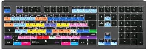 LOGICKEYBOARD Backlit 'Astra2' designed for Avid Media Composer on Mac • Extended Pro Layout • UK English Keyboard • p/n LKB-MCOMP-A2M-UK