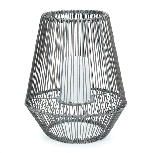 ValueLights | Solar Powered Natural Rattan Outdoor Table Lamp | Lanterns, Home Décor & Improvement Essential
