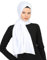 Prien Hijab Kopftuch für Damen, Muslimische Kleid Schal, Kopftücher für Mädchen, Islamische Langer Scarf, Chiffon Turban Kleider für Ramadan (Weiß)