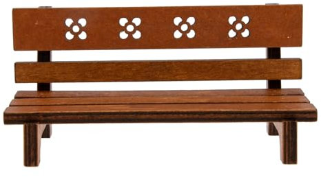 Hohopeti Gartenbank Miniatur Für Puppenhaus Parkbank Klein Als Deko Schlafzimmer Feengartenbank Miniatur-Accessoire Puppenhauszubehör Mit Feiner Handwerkskunst