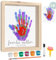 HuBorns - Fußabdruck Baby Set und für die Ganze Familie mit Platz für 4 Familienmitglieder, Rahmen zum Malen Handabdruck Baby, Handabdruck Set Familie, Ideal als Baby Geschenk