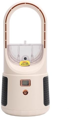 Bladeless Fan USB Portable Battery Level Display 6 Speed Adjustment Quiet with Humidifier Desk Bladeless Cooling Fan for Office Bedroom