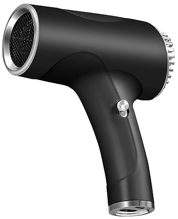 Cordless Fast Hair Dryer, Portable Cordless Hair Dryer, Rechargeable Battery Hair Dryers, Small Compact Blow Dryer Quick Drying for Women & Men, 2600mAh (Black)