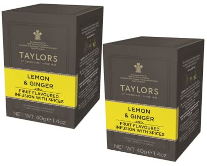 Taylors® | Infuso Limone e Zenzero | Tisana Piccante - 2 x 20 Bustine | Infuso Digestivo