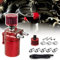 Serbatoio per Auto in Alluminio, Kit Universale Serbatoio del Serbatoio per Auto, 300ml Decanter Vapori Olio con Filtro a Cono, Tubo Flessibile e Altri Accessori (Rosso)