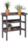 qohoio Pflanztisch mit Ablagen Pflanzen Tisch GäRtnertisch Grau 78x38x82,5 cm Massivholz Tanne