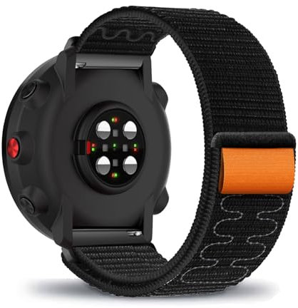 SENAYAH Armband für Polar Vantage M2/M, Nylon Klettverschluss Armbänder kompatibel mit Polar Vantage M2 Verstellbare Atmungsaktiv Herren Damen Ersatzarmband für Polar Vantage M (Schwarz)