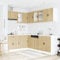 IKAYAA Mueble de Cocina 11 Piezas Porto,Cocinas Completas, Muebles De Cocina por Modulos, Armario Inferior de Fregadero, Armario Colgante Cocina, Armario para el Horno Roble Sonoma Type-3