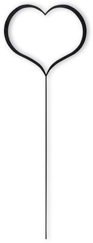 Gruber - großer Gartenstecker für Gartendeko und Balkon Deko | 730 x 255 mm Bodenstecker für Innen- und Außenbereich | Grabschmuck wetterfest, ideal als Gartendeko für draußen, Schwarz