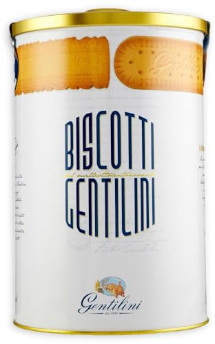 Gentilini Biscottiera 125° Anniversario in Latta con Biscotti Novellini e Osvego 1kg